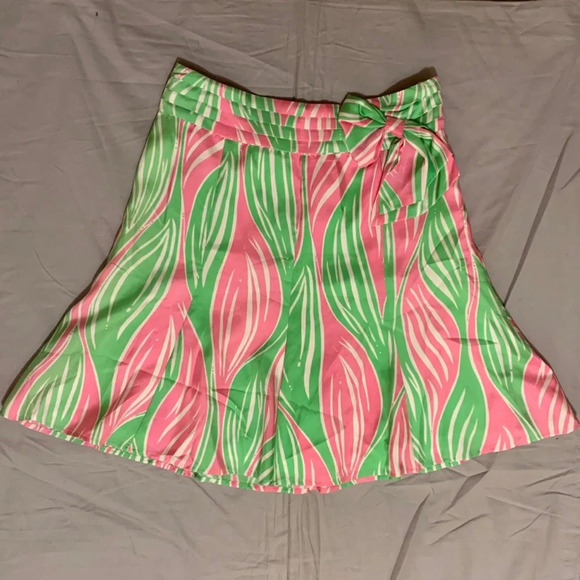 LILLY PULITZER NWOT‎ Adeline Bow Silk Skirt - Picture 1 of 8